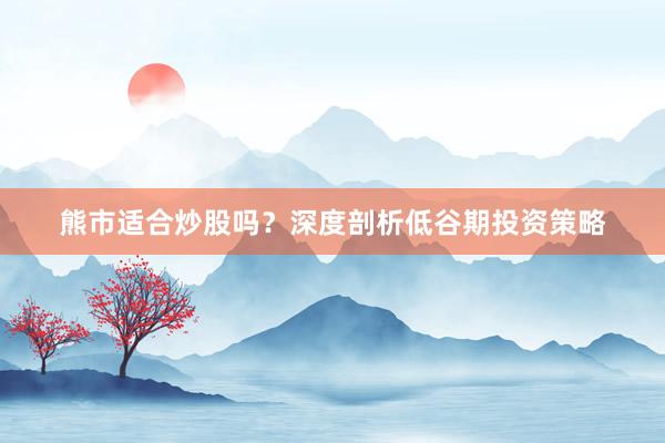 熊市适合炒股吗？深度剖析低谷期投资策略