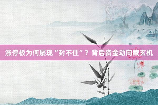 涨停板为何屡现“封不住”？背后资金动向藏玄机