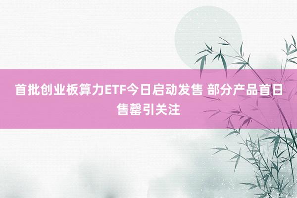 首批创业板算力ETF今日启动发售 部分产品首日售罄引关注