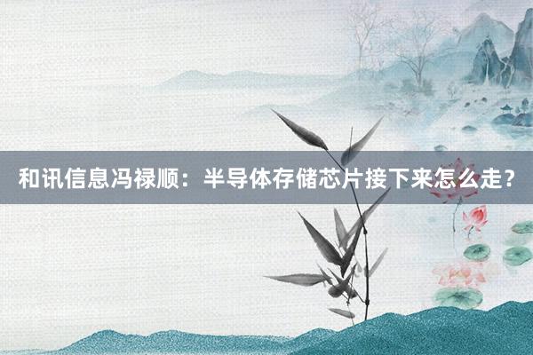 和讯信息冯禄顺：半导体存储芯片接下来怎么走？